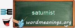 WordMeaning blackboard for saturnist